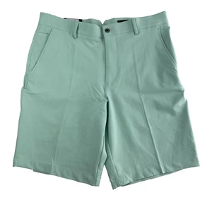 Dunning Golf Shorts Mens 34 Aqua Stretch Flat Front Chino Performance Fit New - Picture 1 of 20