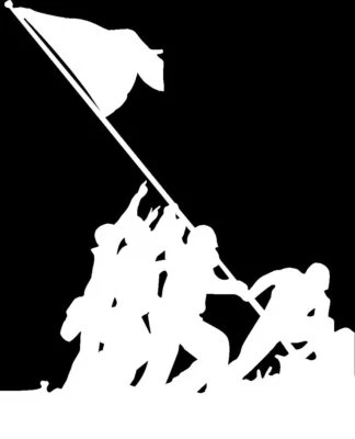 USMC Iwo Jima Bandera Levantamiento Silueta Vinilo Ventana Coche Calcomanía Adhesivo Vendedor de EE. UU. Foto 1 de 4