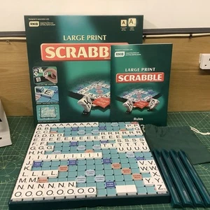 Scrabble Game Large Print Partially Sighted 100% Complete - Picture 1 of 6