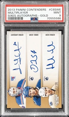 2013 PANINI CONTENDERS SIXES AUTOGRAPHS GOLD #C6SWE /20 PSA 9 AUTO - Image 1 of 2