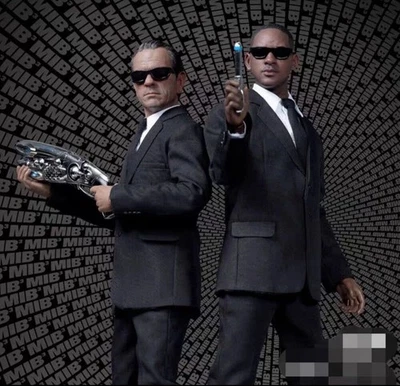 Enterbay Masculino de Preto Na Caixa Agente K e Agente J 2 Figuras 1:6 NOVO EUA - Imagem 1 de 4