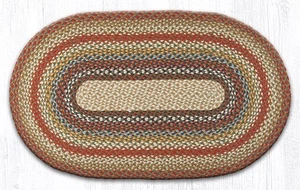Earth Rugs C-300 Honey Vanilla Ginger Oval Braided Rug 27" x 45" - Picture 1 of 1