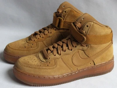 Nike Juvenil Talla 4Y Air Force 1 Parte Superior Alta LV8 3 Trigo Marrón/Tostado Zapatos CK0262-700 Foto 1 de 4