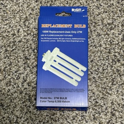 Quad Tube Compact Fluorescent Daylight Light Bulb, 4 pin base 6500K 27Watt - Image 1 of 4