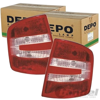 2X DEPO LUCES TRASERAS JUEGO Compatible Con SKODA FABIA IZQUIERDA+DERECHA - Imagen 1 de 4