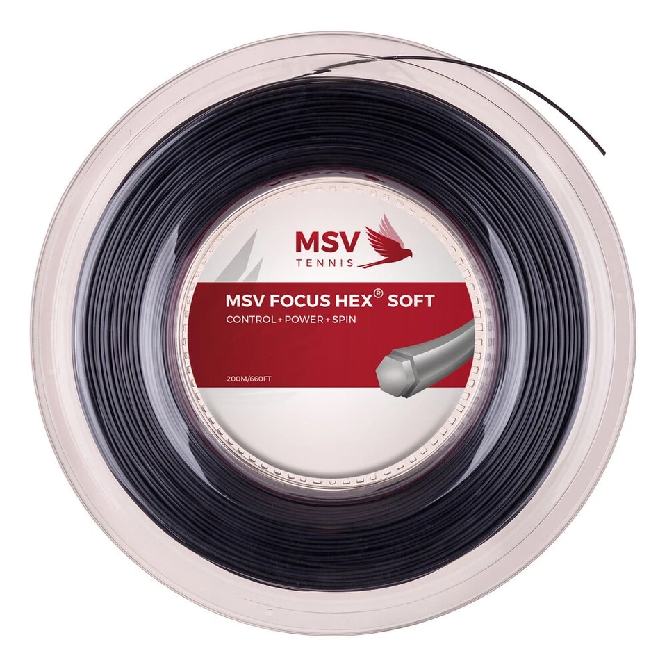 MSV Focus-HEX Soft Saitenrolle Tennis schwarz