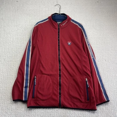 Roots Canada Polar Fleece Mens Red Full zip Outdoor Classic Sports Hiking  Read Foto 1 de 4