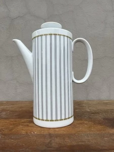 1960s Rosenthal Continental China H.T. Bauman R. Scharrer Striped Coffee Pot - Picture 1 of 7