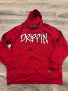 Phat Farm Hoodie Men’s L Red/Black Drippin Savage Graphic Pullover Streetwear - Picture 1 of 5