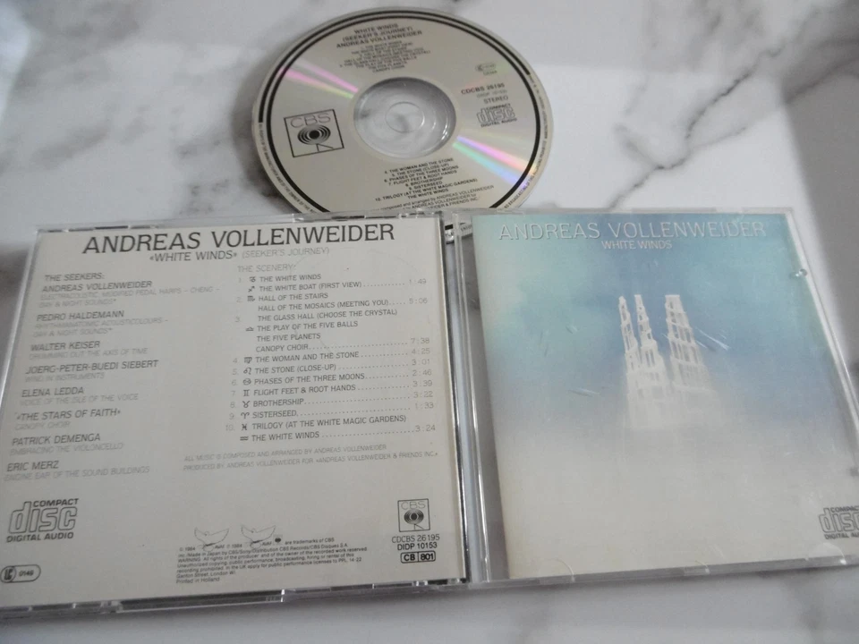 ANDREAS VOLLENWEIDER WHITE WINDS SEEKERS JOURNEY CD 1984 NO BAR CODE CDCBS 26195 - Image 1 of 1