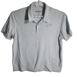 Camisa Polo YOUNGLA Los Angeles Para Hombres X Grande Gris Manga Corta Informal - Imagen 1 de 7