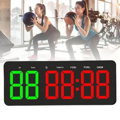 12.4in Gym Timer Countdown Count Up Interval Fitness Timer With Remote Cont BST - Bild 1 von 4