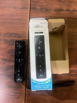 Official Nintendo Motion Plus Controller Black RVL-036 Wii Remote B60MI - Image 1 of 4