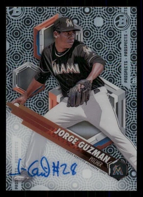 2018 Bowman High Tek Prospect AUTO #PHTJG Jorge Guzman - Image 1 of 2