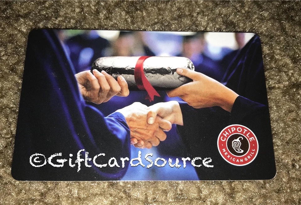 2015 CHIPOTLE GIFT CARD GRAD BURRITO DIPLOMA COLLECTIBLE NEW - Image 1 of 1