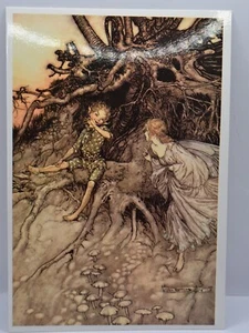 Cartolina Arthur Rackham "Io sono l'allegro vagabondo della notte" (1867-1939) - Foto 1 di 3