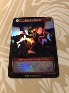 Burning Hands Foil Sorcery Contested Realm Arthurian Legends ART Magic Fresh - Picture 1 of 2