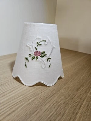 Льняная свеча зажим абажур монограмма эмбриональный персонализированный французский шик новые огни  - Изображение 1 из 4