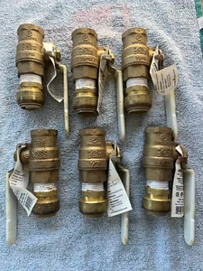 3/4" FNW Brass Ball Valve Threaded NPT 600 PSI FNWX410AF w/ cpvc pex 3/4 x 3/4 - Picture 1 of 7
