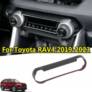 Cubierta de panel de CD de aire acondicionado interior de fibra de carbono para Toyota RAV4 2019-2023 - Imagen 1 de 10