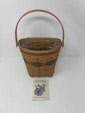 1993 Longaberger Basket,Shades Of Autumn Harvest Wall Hanger W/Plastic Protector