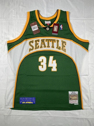 SIZE XXL Ray Allen Seattle SuperSonics Mitchell and Ness Jersey #34 NWT Cover