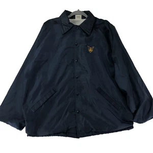 Birdie Richard Leslie Jacket Windbreaker Mens XL Vtg USNA Naval Academy 1971 USA - Imagen 1 de 9