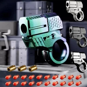 Fidget EDC Launcher Model Ring One-Click Eject Fidget Toys with Soft Bullets - Picture 1 of 44