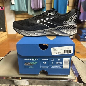 Brooks Levitate GTS 6 - Mujer Talla 11B - Negro/Perla Ennegrecida/Blanco - Imagen 1 de 6