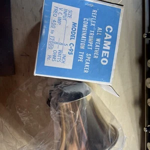 1 NOS CAMEO ALL WEATHER REFLEX TRUMPET SPEAKER C-95 / 8 OHMS / 8 WATTS   /  HORN - Picture 1 of 5