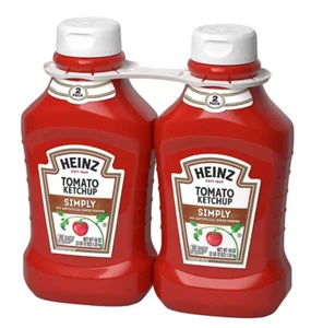 2 pk of Heinz Simply Tomato Ketchup 44 oz Bottle EACH- FREE SHIPPING - Picture 1 of 7