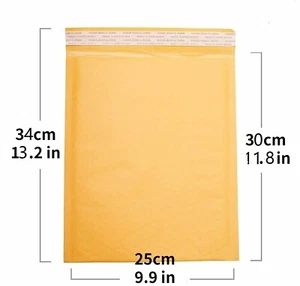 100 Pcs Bubble Envelopes Padded Mailers Self-Seal Shipping Bags (11.8"x9.9") - Picture 1 of 6