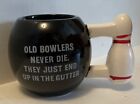 Retro Bowling Ball Old Bowlers Never Die Coffee Mug Tea Cup