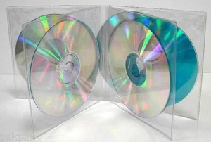 100 NEW 4 CD VINYL (PVC) CD/DVD/CDR SLEEVE, CLEAR, MADE IN USA CD-VIN4 I28 - Picture 1 of 1