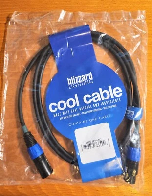 Blizzard Lighting DMX-5PIN-5Q "Cool Cable" 5' DMX 22 gauge Cable 5-pin XLR ends - Image 1 of 4