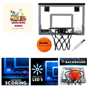 Over The Door Mini LED Scoring Basketball Hoop - Slam Dunk Approved - Shatter... - Picture 1 of 12