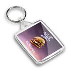 1x Rectangle Keyring Burgers Takeaway Fast Food Diner #63036