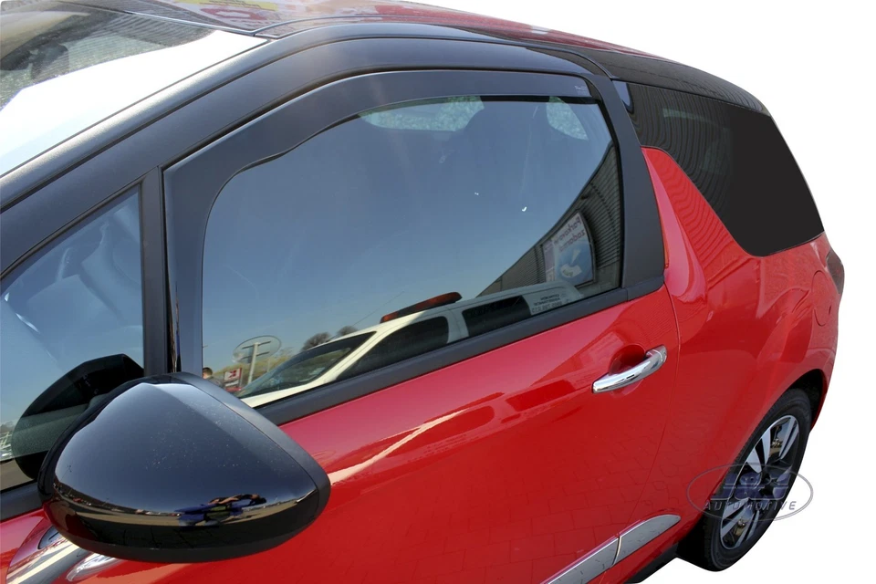 Deflectores de viento para Citroen DS3 2010-Up juego de 2 puertas tintado Heko - Imagen 1 de 4