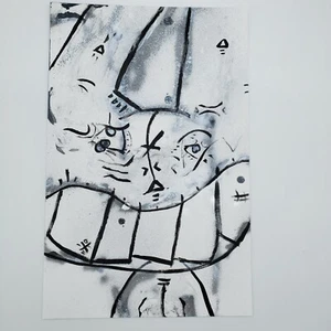 Rusty cat original Graffiti art Black & white on paper by NY street artist PUKE - Picture 1 of 3
