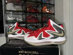 Nike Air Max Lebron 10 Elite NikeID Championship Size 11 Used With Flaws RARE - Picture 1 of 10
