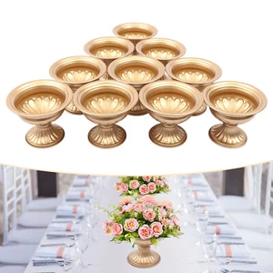10 Piezas Maceta de Metal Elegante Centro de Mesa de Boda Jarrón para Decoración de Boda Fiesta - Imagen 1 de 16
