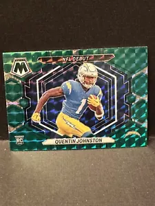 2023 Panini Mosaic QUENTIN JOHNSTON RC #ND-16 Green Mosaic Prism NFL Debut - Picture 1 of 2