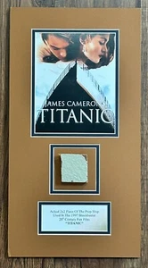 Auténtico Titanic 1997 película barco utilería en marco mate certificado de autenticidad James Cameron - Imagen 1 de 8