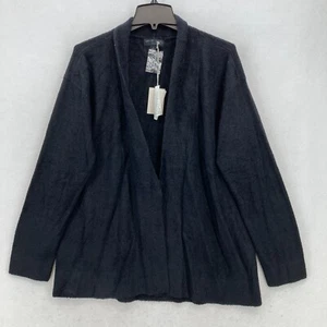 Barefoot Dreams Cozychic Lite Side Tie Cardigan Sweater Black Women's Large Cozy - Picture 1 of 13