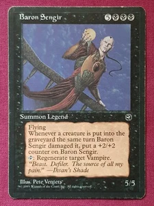 Magic The Gathering HOMELANDS BARON SENGIR black card MTG - Picture 1 of 2