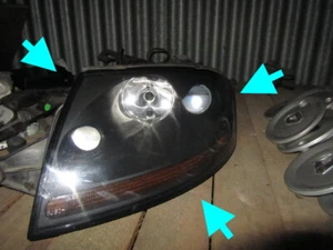 FAROS IZQUIERDOS AUDI TT MK1 NEGRO 8N CONDUCTOR GENUINO 53K EXCELENTE FABRICANTE DE EQUIPOS ORIGINALES 2005 - Imagen 1 de 12