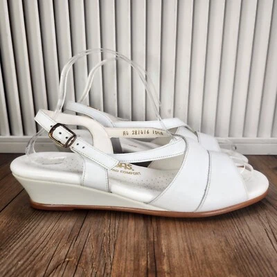 SAS Tripad Caress Slingback Womens Sz 10.5S White Wedge Leather Open Toe Sandals - Image 1 of 4