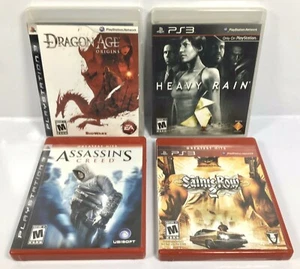 PS3 "M for MATURE" Game Lot - Dragon Age Heavy Rain Creed Saints - Playstation 3 - Picture 1 of 3