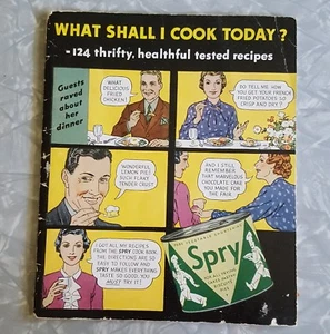 Vintage What Shall I Cook Today Spry Shortening Cookbook ~ Comic Cover - Bild 1 von 4