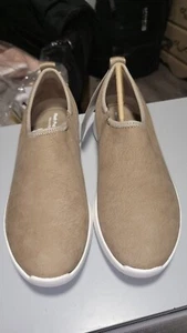 Hush Puppies Women's Modern Work Slip-on Beige Leather Everyday Shoes Size 7 - Picture 1 of 9